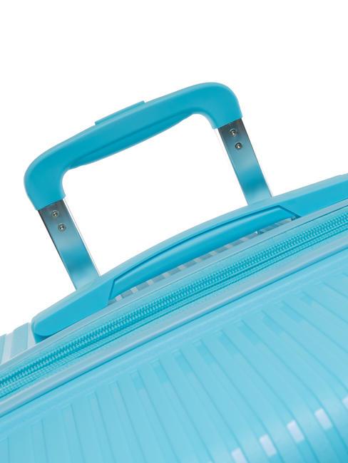 LIGHT POP 1 Large expandable trolley water blue - Rigid Trolley Cases
