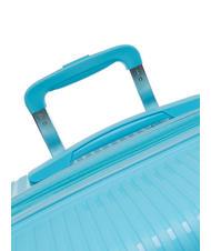 LESAC LIGHT POP 1 Large expandable trolley water blue - Rigid Trolley Cases - 7