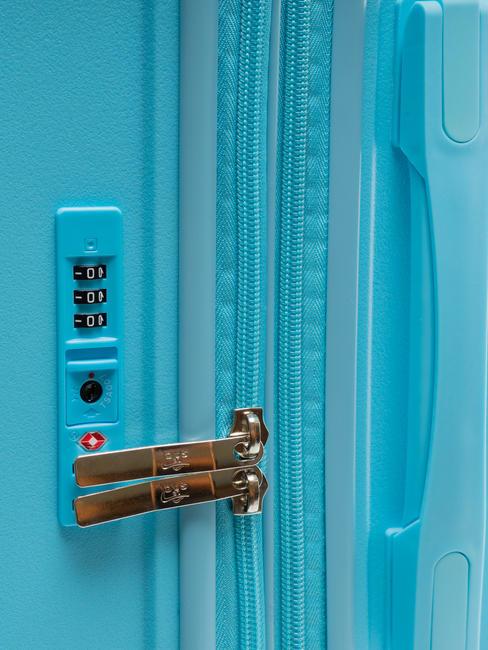 LIGHT POP 1 Large expandable trolley water blue - Rigid Trolley Cases