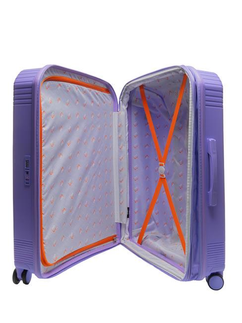 LIGHT POP 1 Large expandable trolley light purple - Rigid Trolley Cases