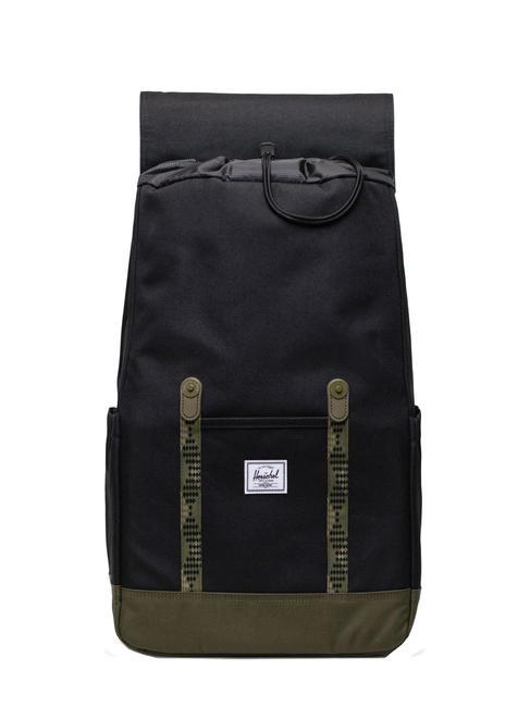 RETREAT Backpack black/ivy green - Backpacks & School and Leisure