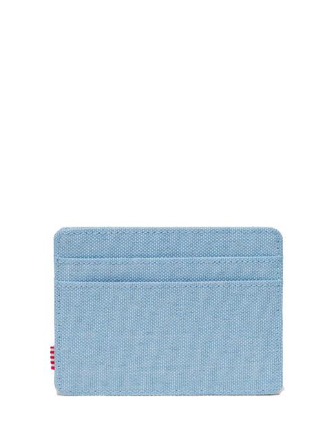 CHARLIE  Flat card holder blue bell crosshatch - Women’s Wallets