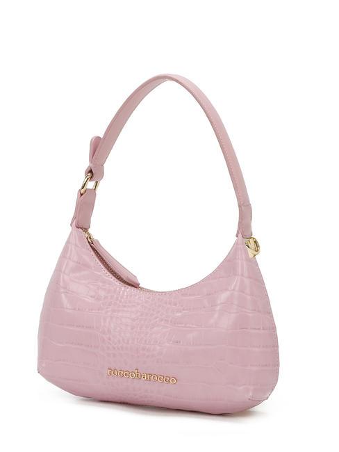 DILETTA Croc print shoulder bag pink - Women’s Bags