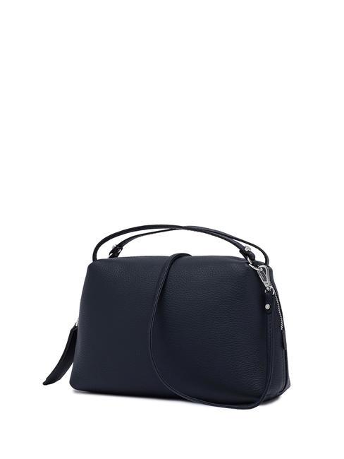 ALIFA Leather bag with shoulder strap BLUE - Women’s Bags