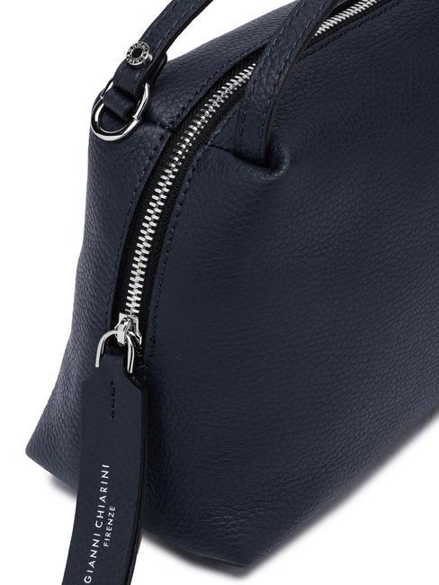 ALIFA Leather bag with shoulder strap BLUE - Women’s Bags