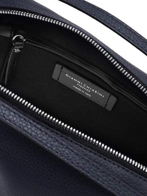 ALIFA Leather bag with shoulder strap BLUE - Women’s Bags