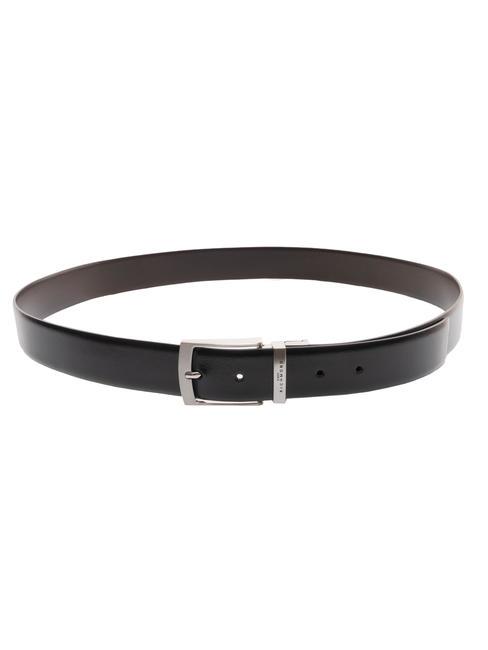 DOUBLEFACE Reversible leather belt black/dark - Belts