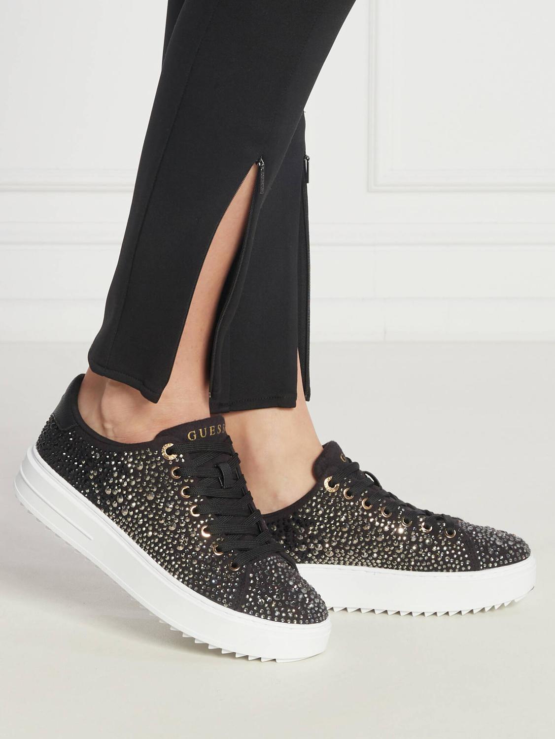 Guess black glitter sneakers clearance