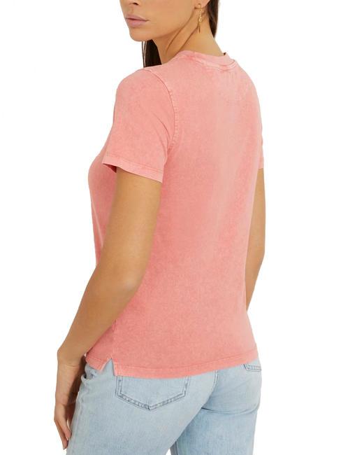 VINTAGE Cotton T-shirt peach coral - T-shirt