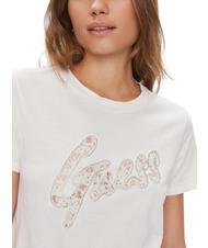 GUESS LACE Cotton T-shirt cremwhi - T-shirt - 3
