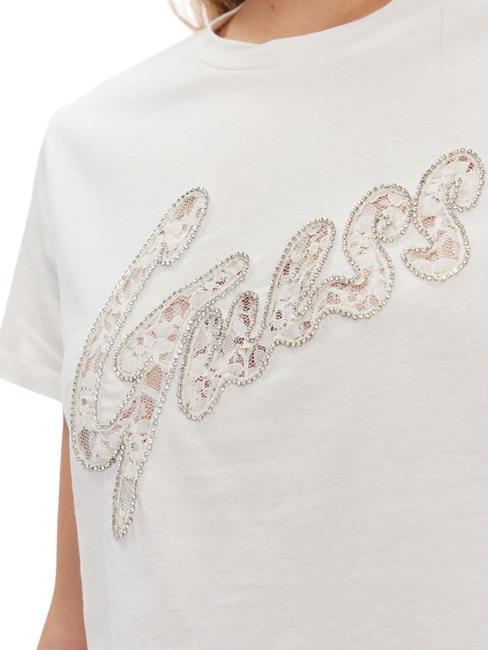 LACE Cotton T-shirt cremwhi - T-shirt