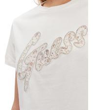 GUESS LACE Cotton T-shirt cremwhi - T-shirt - 4