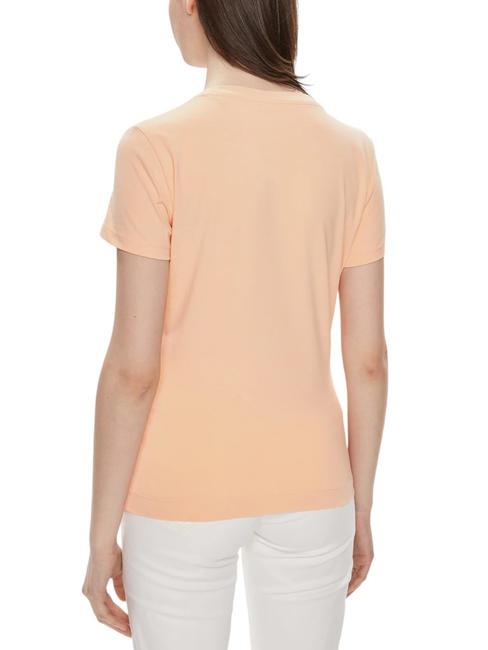 TRIANGLE FLOWERS Stretch cotton T-shirt peach sky - T-shirt