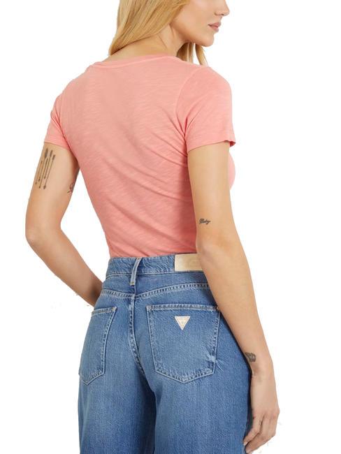 SLUBBY Short-sleeved T-shirt peach coral - T-shirt