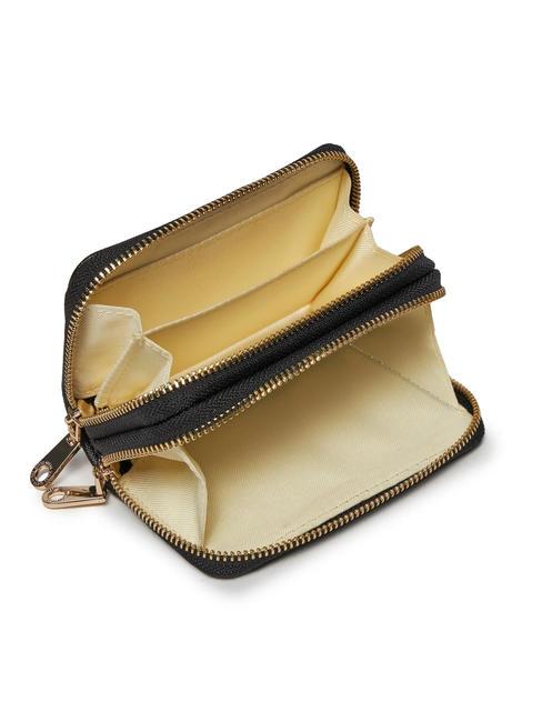 DOUBLE ZIP Saffiano print wallet BLACK - Women&rsquo;s Wallets