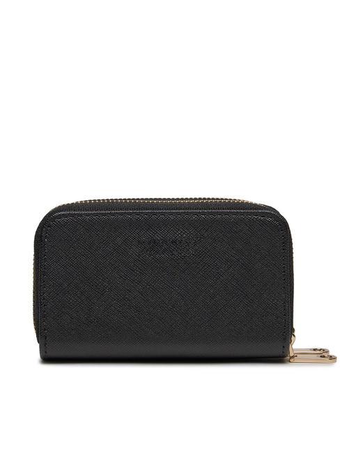 DOUBLE ZIP Saffiano print wallet BLACK - Women&rsquo;s Wallets