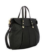 BORBONESE CROISSANT  Hand bag, with shoulder strap dark black - Women’s Bags - 2