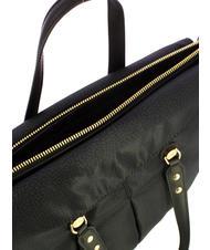 BORBONESE CROISSANT  Hand bag, with shoulder strap dark black - Women’s Bags - 4