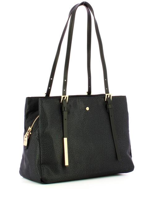 L'ECOLE NYLON Shoulder shopper, with shoulder strap dark black - Women’s Bags