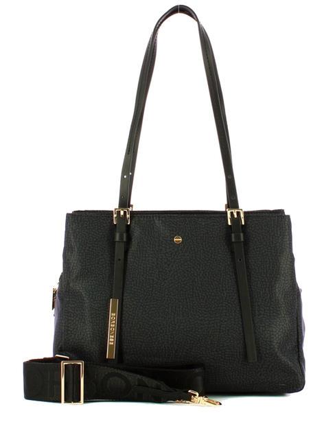 L'ECOLE NYLON Shoulder shopper, with shoulder strap dark black - Women’s Bags