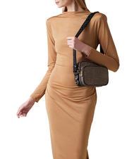 BORBONESE CAMERA CASE SMALL ECO LINE  Shoulder bag OP / NATURAL / BLACK - Women’s Bags - 5