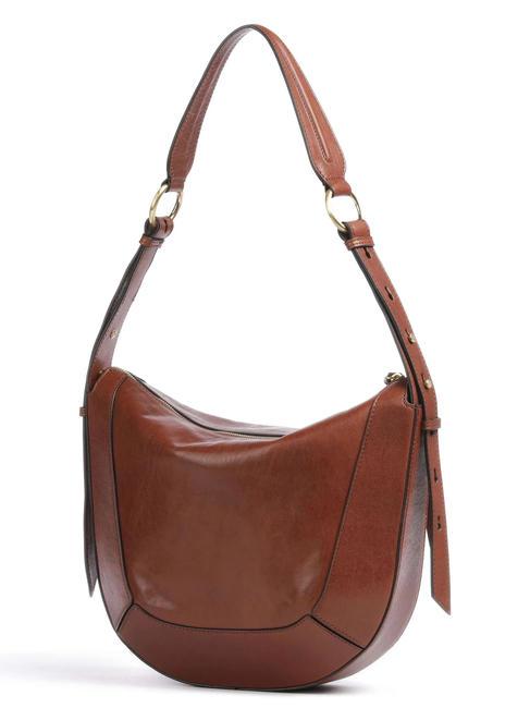 FEDORA Leather shoulder bag BROWN - Women’s Bags