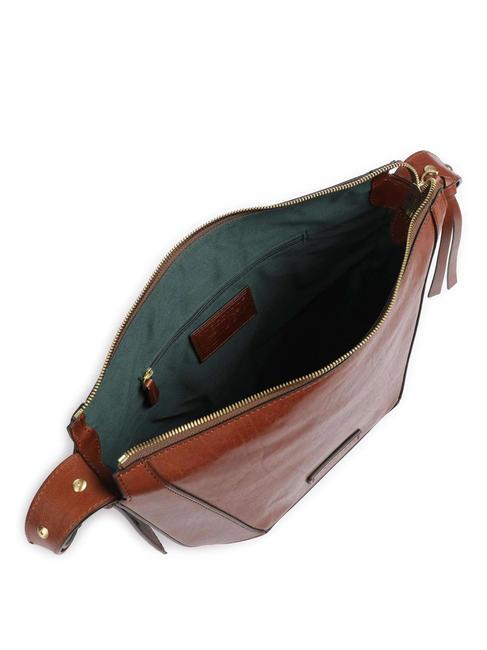 FEDORA Leather shoulder bag BROWN - Women’s Bags