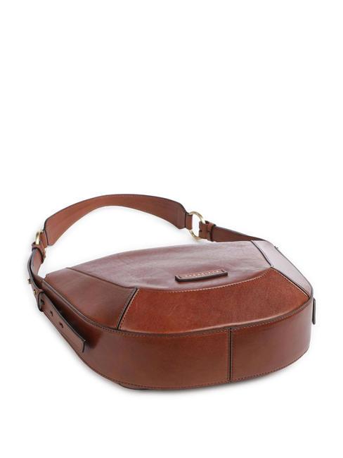 FEDORA Leather shoulder bag BROWN - Women’s Bags