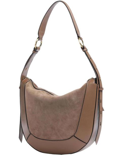 FEDORA Shoulder bag, in leather oyster abb. gold - Women’s Bags
