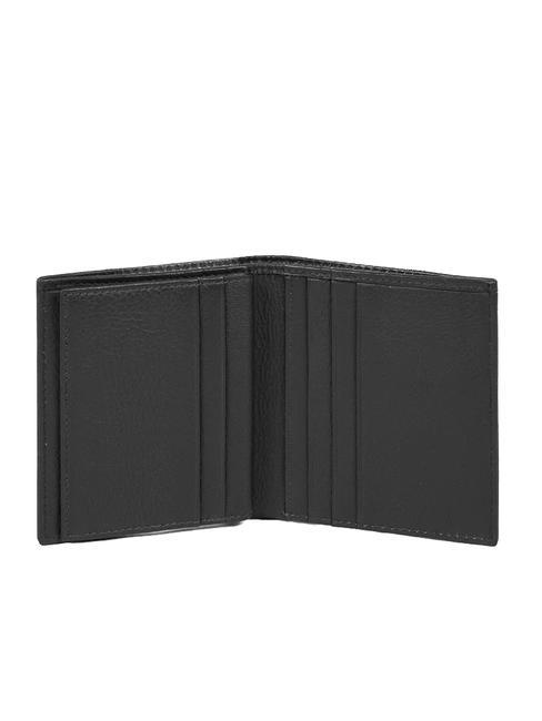 P16 Leather and fabric card holder black chevron - Men’s Wallets