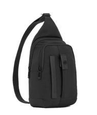 PIQUADRO P16 One-shoulder backpack bag black chevron - Laptop backpacks - 2