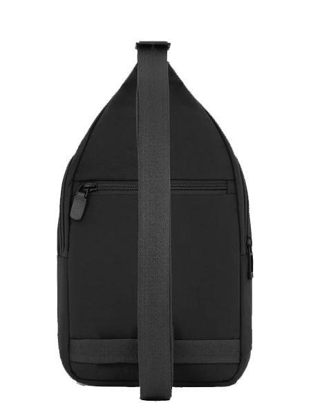 P16 One-shoulder backpack bag black chevron - Laptop backpacks