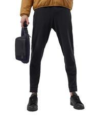 PIQUADRO BRIEF 2 Belt bag in leather and fabric blue - Hip pouches - 4