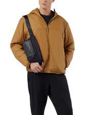 PIQUADRO BRIEF 2 Belt bag in leather and fabric blue - Hip pouches - 5