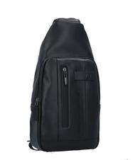 PIQUADRO URBAN Leather one-shoulder bag black - Laptop backpacks - 2