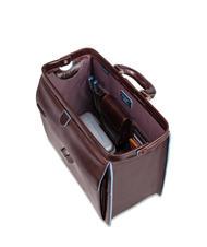 PIQUADRO BLUE SQUARE  Leather Doctor Bag mahogany - Work Briefcases - 3