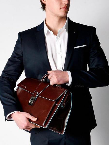 BLUE SQUARE  Leather Doctor Bag mahogany - Work Briefcases