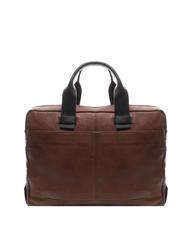 PIQUADRO CAMPIONARIO - PYRAMID Leather briefcase, 15 "pc holder BROWN - Work Briefcases - 3