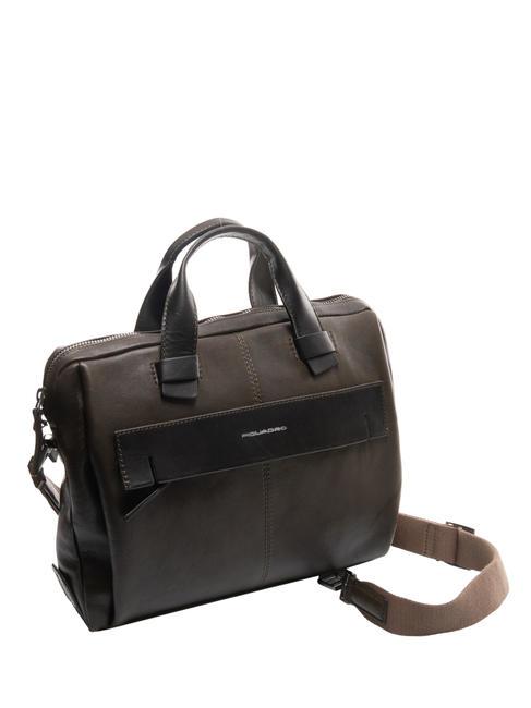 CAMPIONARIO - PYRAMID Leather briefcase for pc 14 " GREEN - Work Briefcases