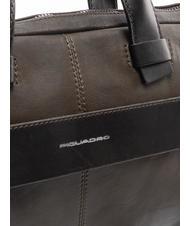 PIQUADRO CAMPIONARIO - PYRAMID Leather briefcase for pc 14 " GREEN - Work Briefcases - 4