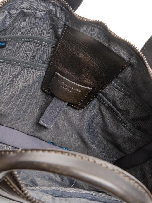 CAMPIONARIO - PYRAMID Leather briefcase for pc 14 " GREEN - Work Briefcases