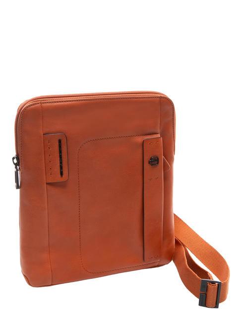CAMPIONARIO - X18 Leather bag orange2 - Over-the-shoulder Bags for Men