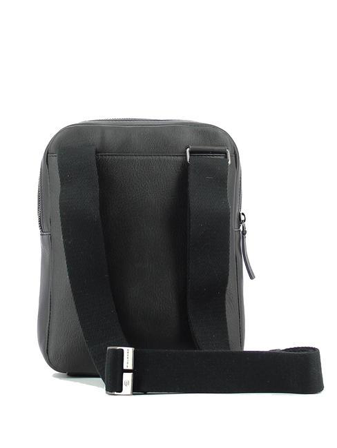 CAMPIONARIO - DAVID Leather shoulder bag for iPad black - Over-the-shoulder Bags for Men