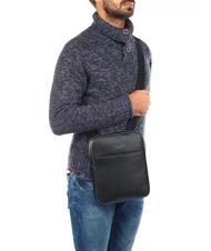 PIQUADRO CAMPIONARIO - DAVID Leather shoulder bag for iPad black - Over-the-shoulder Bags for Men - 6