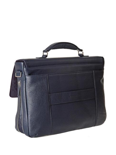 CAMPIONARIO - MODUS Leather laptop briefcase 15" exp blue - Work Briefcases