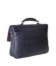 PIQUADRO CAMPIONARIO - MODUS Leather laptop briefcase 15" exp blue - Work Briefcases - 2