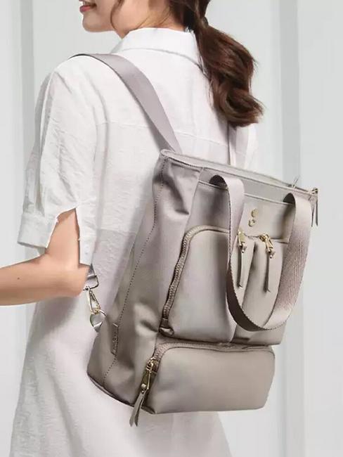 PURIST -BUCKET  Backpack / Vertical Shopper grey/khaki - Women’s Bags