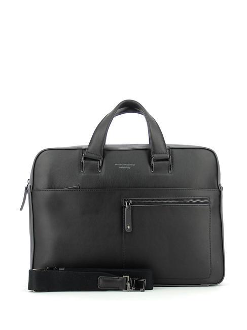 CAMPIONARIO - DAVID 15.6 "laptop briefcase, in leather black - Work Briefcases