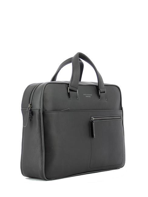 CAMPIONARIO - DAVID 15.6 "laptop briefcase, in leather black - Work Briefcases