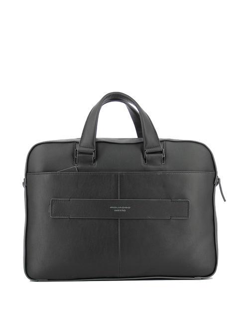 CAMPIONARIO - DAVID 15.6 "laptop briefcase, in leather black - Work Briefcases